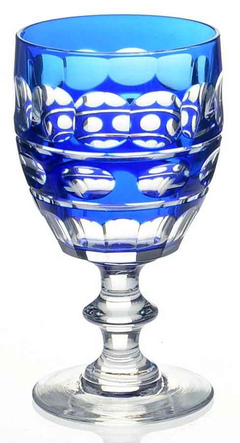Blarney Blue Wine Glass by Val St Lambert-1