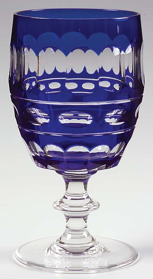 Blarney Blue Water Goblet by Val St Lambert-1