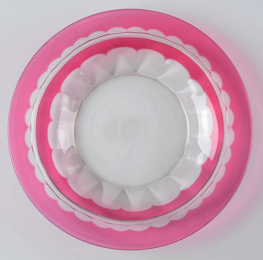 Blarney Ruby Underplate for Finger Bowl by Val St Lambert-1
