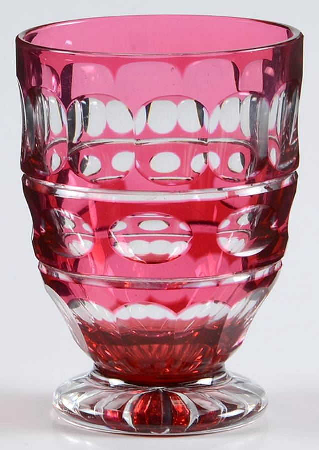 Blarney Ruby 5 Oz Footed Tumbler by Val St Lambert-1