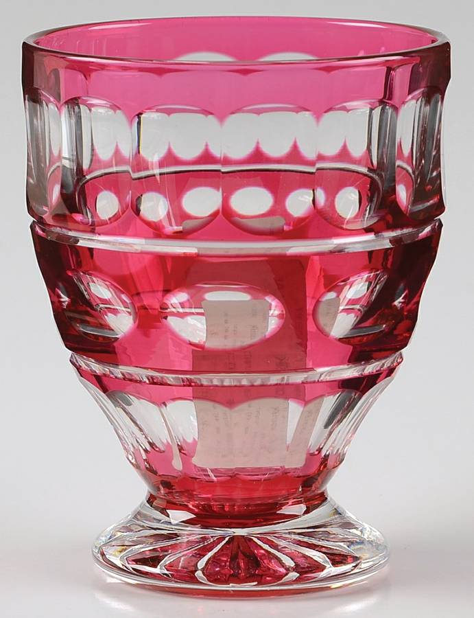 Blarney Ruby 8 Oz Footed Tumbler by Val St Lambert-1