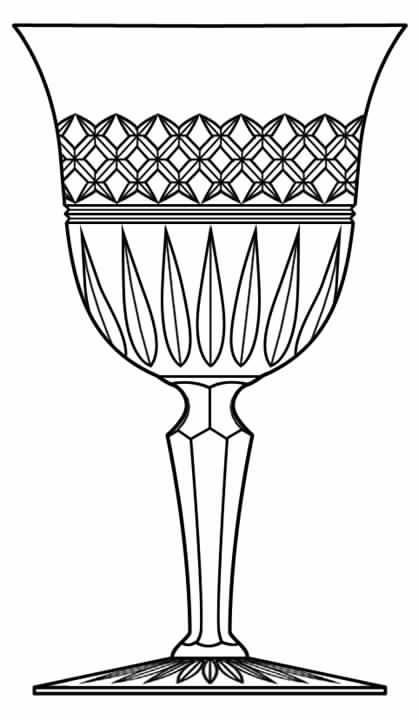Calvados Cavendish Water Goblet by Val St Lambert-1