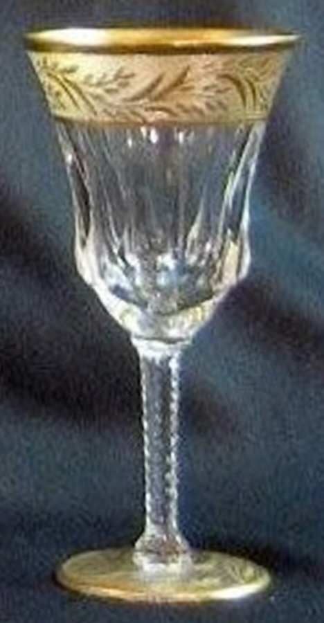 Cambrai d'Or Clear Frosted Cordial Glass by Val St Lambert-1