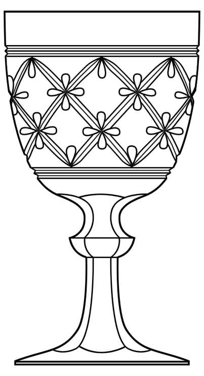Catherdrale Napoleon Red Water Goblet by Val St Lambert-1