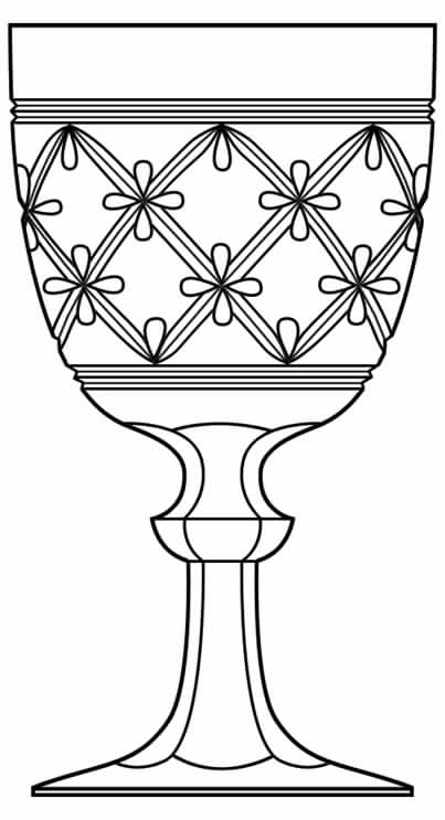 Cathedral Water Goblet by Val St Lambert-1