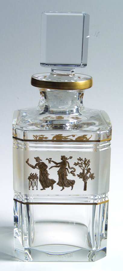 Danse de Flore Clear (Cathedral Shape) Decanter & Stopper by Val St Lambert-1