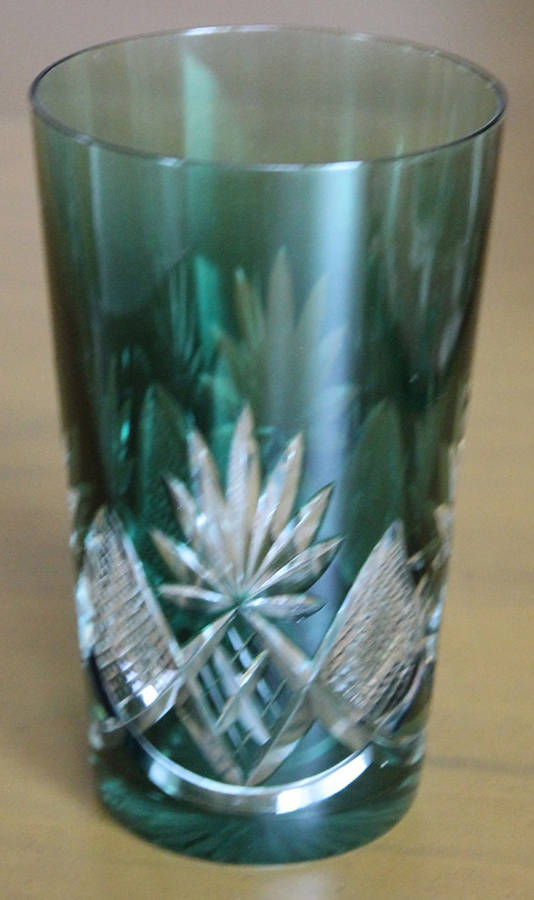 Eurydice Emerald Flat Tumbler by Val St Lambert-1