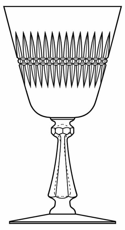 Florian Water Goblet by Val St Lambert-1
