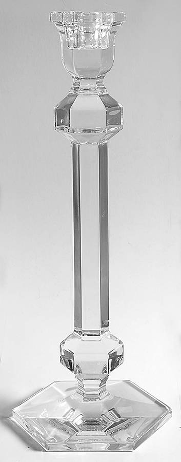 Gardenia 12" Tall Single Light Candlestick by Val St Lambert-1