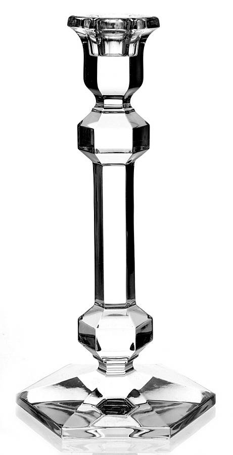 Gardenia 9" Single Light Candlestick by Val St Lambert-1