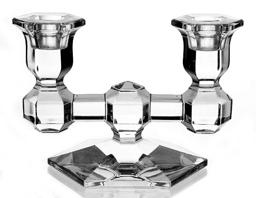 Gardenia Double Light Candlestick by Val St Lambert-1