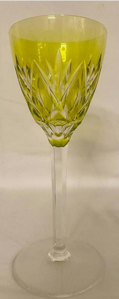 Gevaert Fantaisie Emerald Green Roemer Wine by Val St Lambert-1
