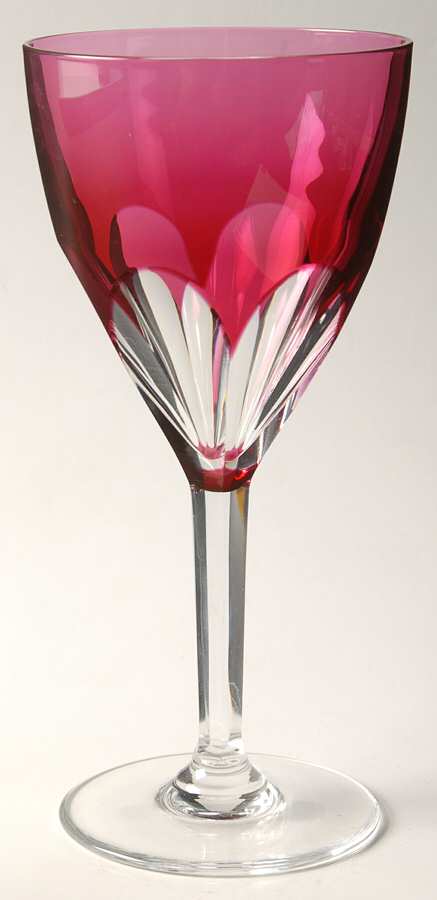 Gevaert TCPL Clear Red Water Goblet by Val St Lambert-1