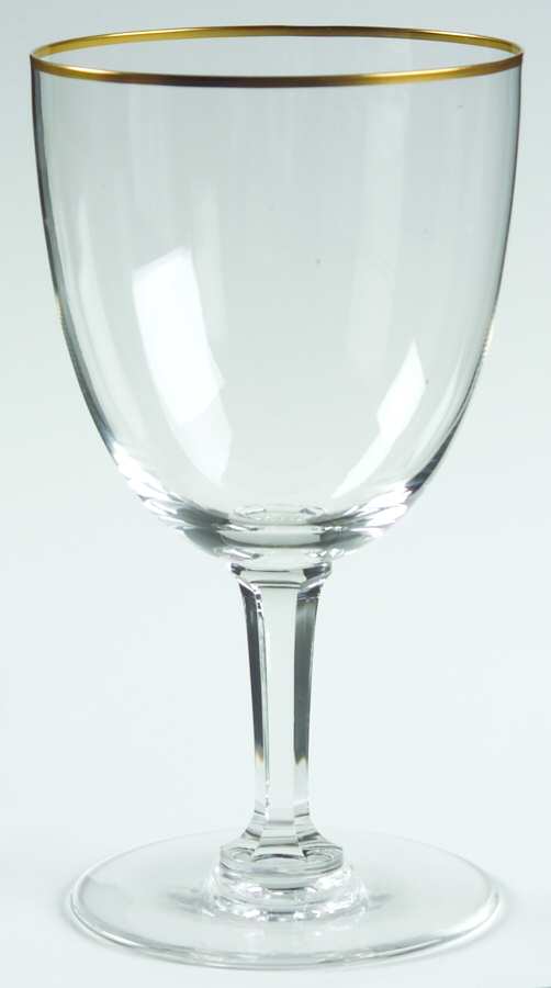 Glamour (Gold Trim) Water Goblet by Val St Lambert-1