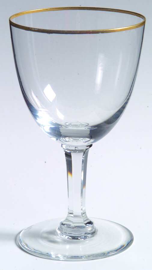 Glamour (Gold Trim) Wine Glass by Val St Lambert-1