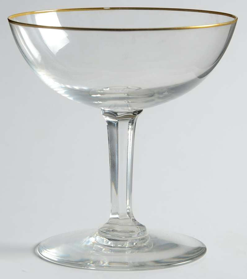Glamour (Gold Trim) Champagne/Tall Sherbet by Val St Lambert-1