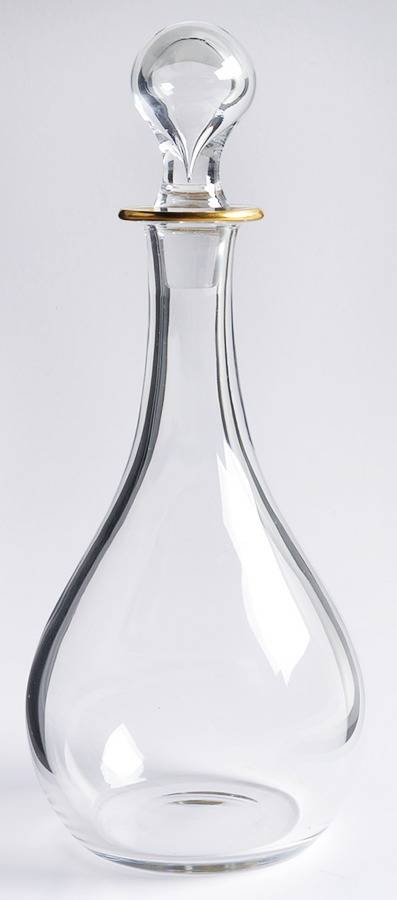 Glamour (Gold Trim) Decanter & Stopper by Val St Lambert-1