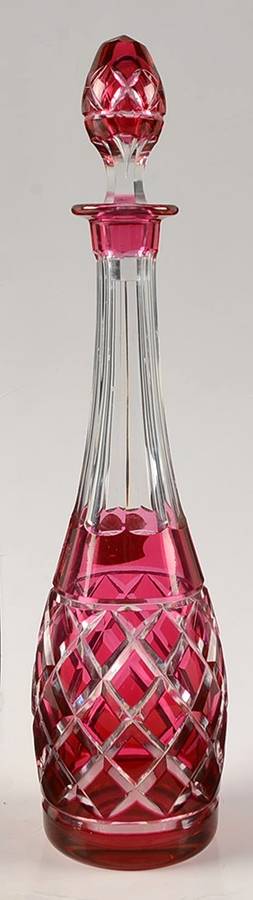 Gondole Losanges Wine Decanter & Stopper by Val St Lambert-1