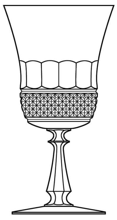Granada Water Goblet by Val St Lambert-1