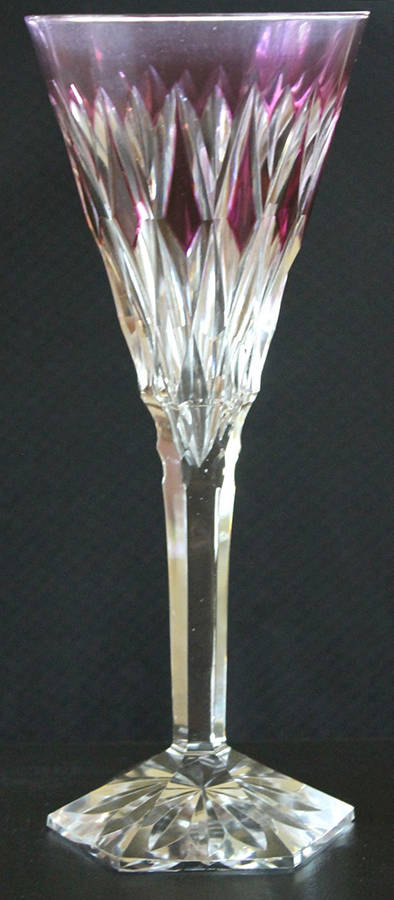 Hafnia Cut Fantaisie Amethyst Tall Water Goblet by Val St Lambert-1
