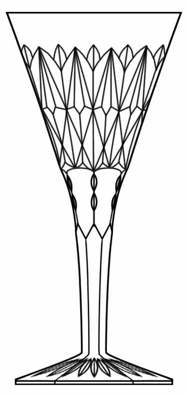 Hafnia Cut Fantaisie Water Goblet by Val St Lambert-1