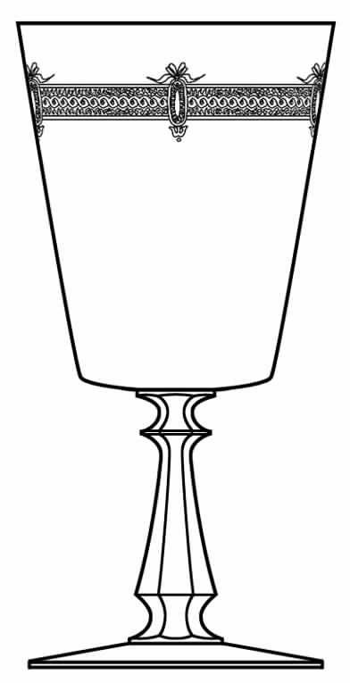 Heidelberg II (Etched) Water Goblet by Val St Lambert-1