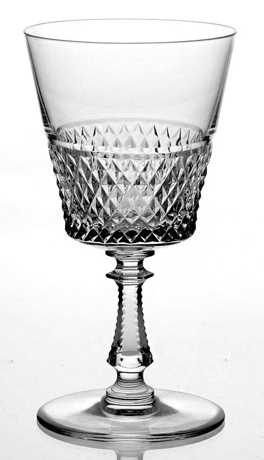 Heidelberg (Diamond Cut) Wine Glass by Val St Lambert-1