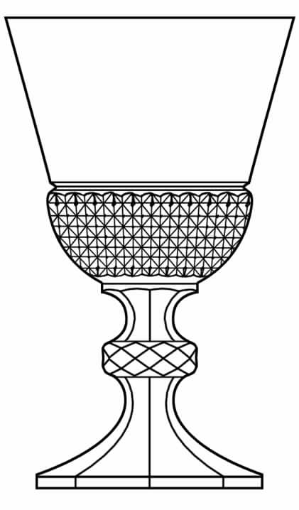 Josephine Charlotte Water Goblet by Val St Lambert-1