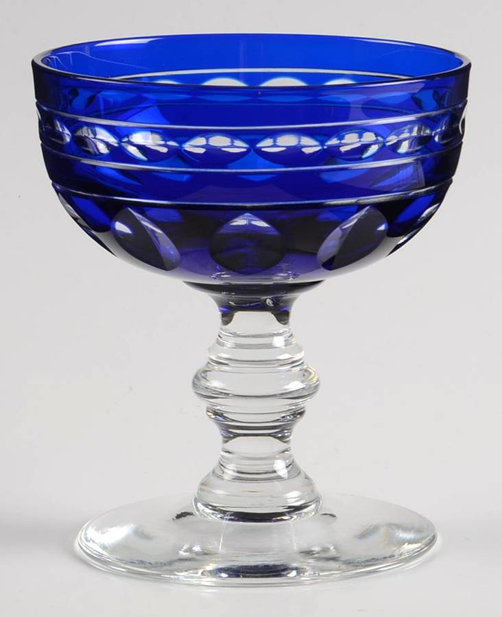 Kent York Cobalt Champagne/Tall Sherbet by Val St Lambert-1