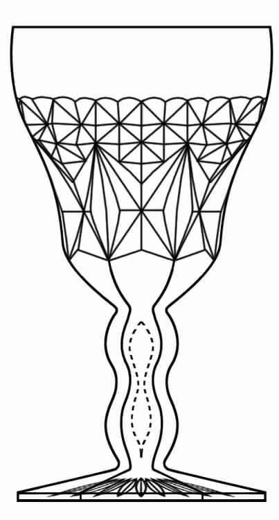 Lalaing Fantaisie Water Goblet by Val St Lambert-1