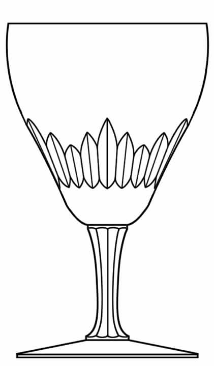 Melody Water Goblet by Val St Lambert-1