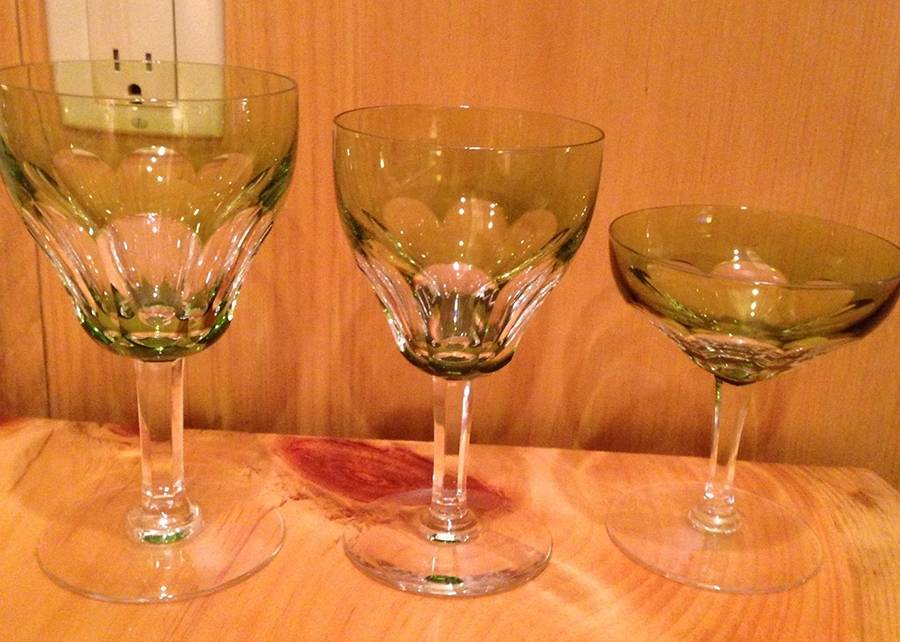 Montana TCPL Clear Green Water Goblet by Val St Lambert-1