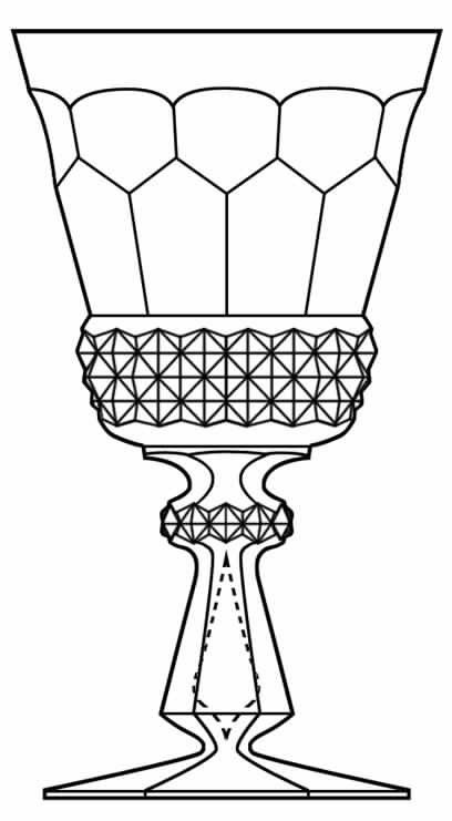 Nikita Water Goblet by Val St Lambert-1