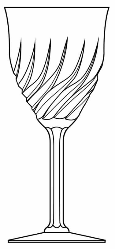 Prince Eveque Torsade Water Goblet by Val St Lambert-1