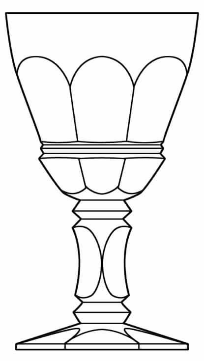 Royal (Cut Panels) Water Goblet by Val St Lambert-1