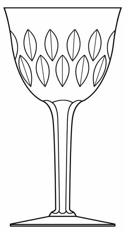 Seraing Cut 4-1948 Water Goblet by Val St Lambert-1