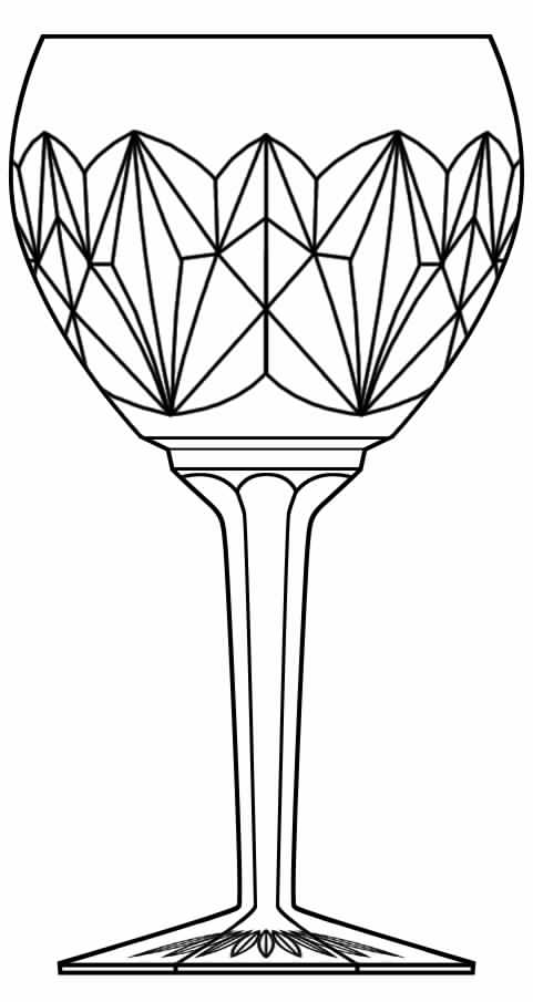 Siebel Fantaisie Water Goblet by Val St Lambert-1