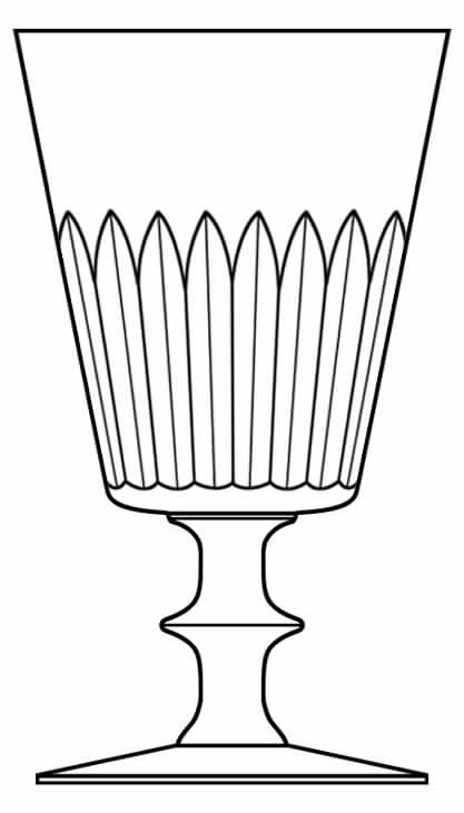 State Biseaux Water Goblet by Val St Lambert-1