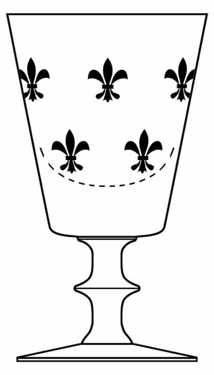State Fleur De Lys Water Goblet by Val St Lambert-1