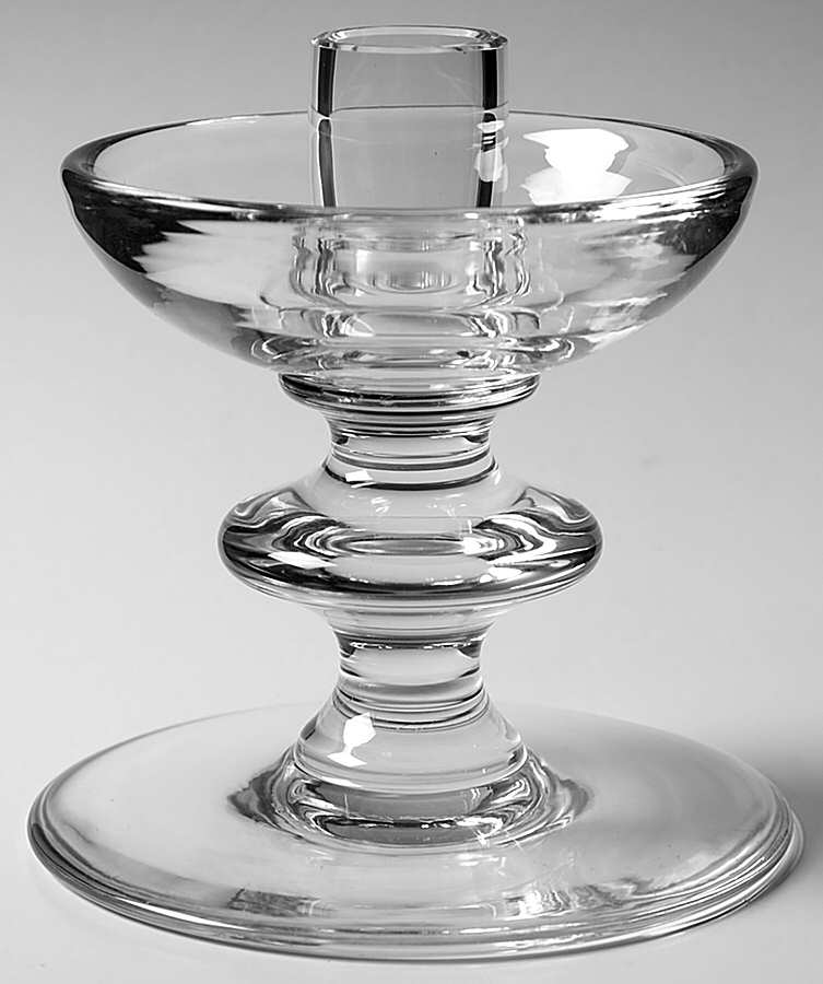 State Plain 5" Single Light Candlestick by Val St Lambert-1