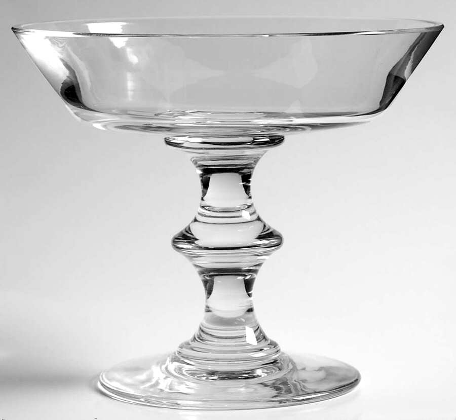 State Plain Round Compote (Height X Width) by Val St Lambert-1