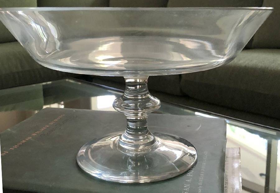 State Plain Round Compote (Height X Width) by Val St Lambert-1