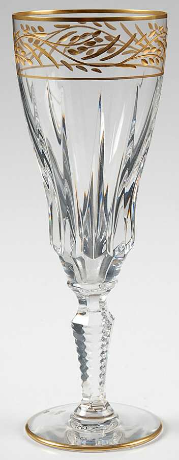 Treves Dore (Gold Encrusted, Clear) Fluted Champagne by Val St Lambert-1