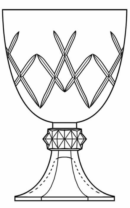 Yale Cut 2-1953 Water Goblet by Val St Lambert-1
