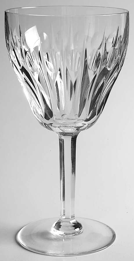Zermatt Cut 6-1943 Tall Water Goblet by Val St Lambert-1