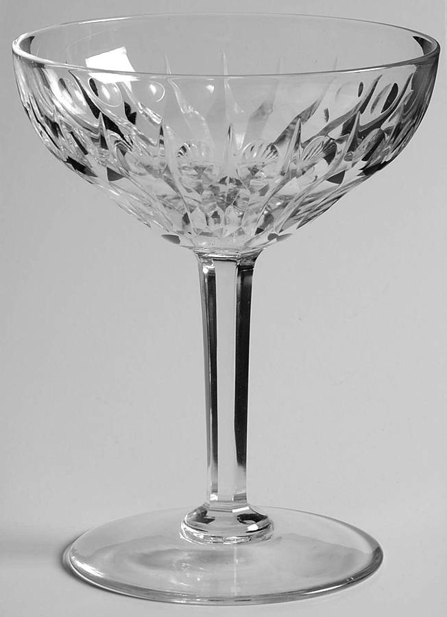 Zermatt Cut 6-1943 Green Champagne/Tall Sherbet by Val St Lambert-1