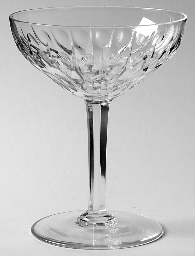 Zermatt Cut 6-1943 Champagne/Tall Sherbet by Val St Lambert-1