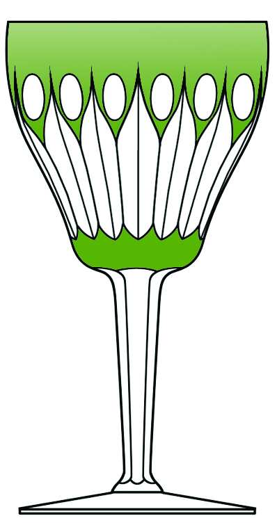 Zermatt Green Water Goblet by Val St Lambert-1