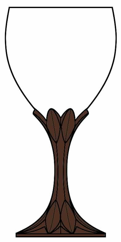 Tulipe Brown Water Goblet by Villeroy & Boch-1