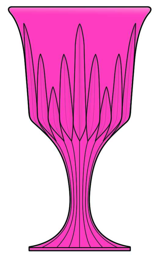 Allison Cranberry Mist Water Goblet by Viking-1